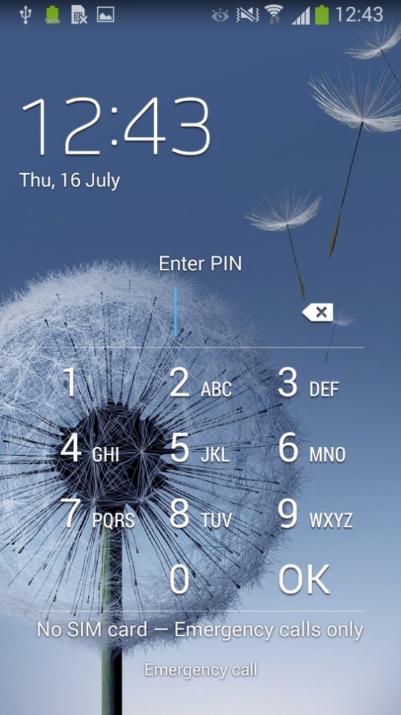 PIN lock screen