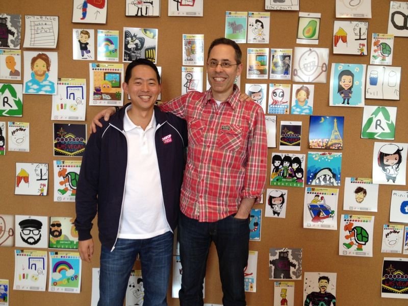 Ο David Ko, chief mobile officer της Zynga & Ο Dan Porter, CEO της OMGPOP